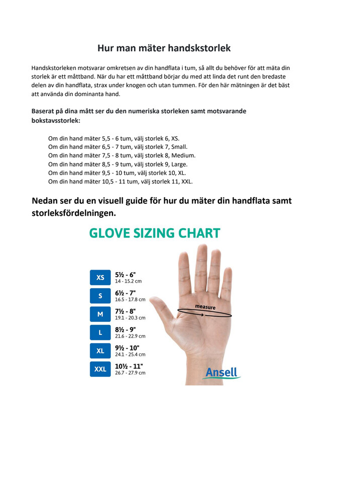 Ansell storleksguide_SE.pdf