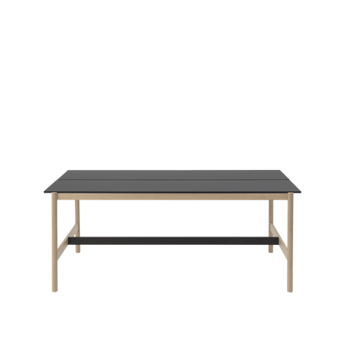 Linear System High Table 110x240 H95 cm in Black Nanolaminate/Oak