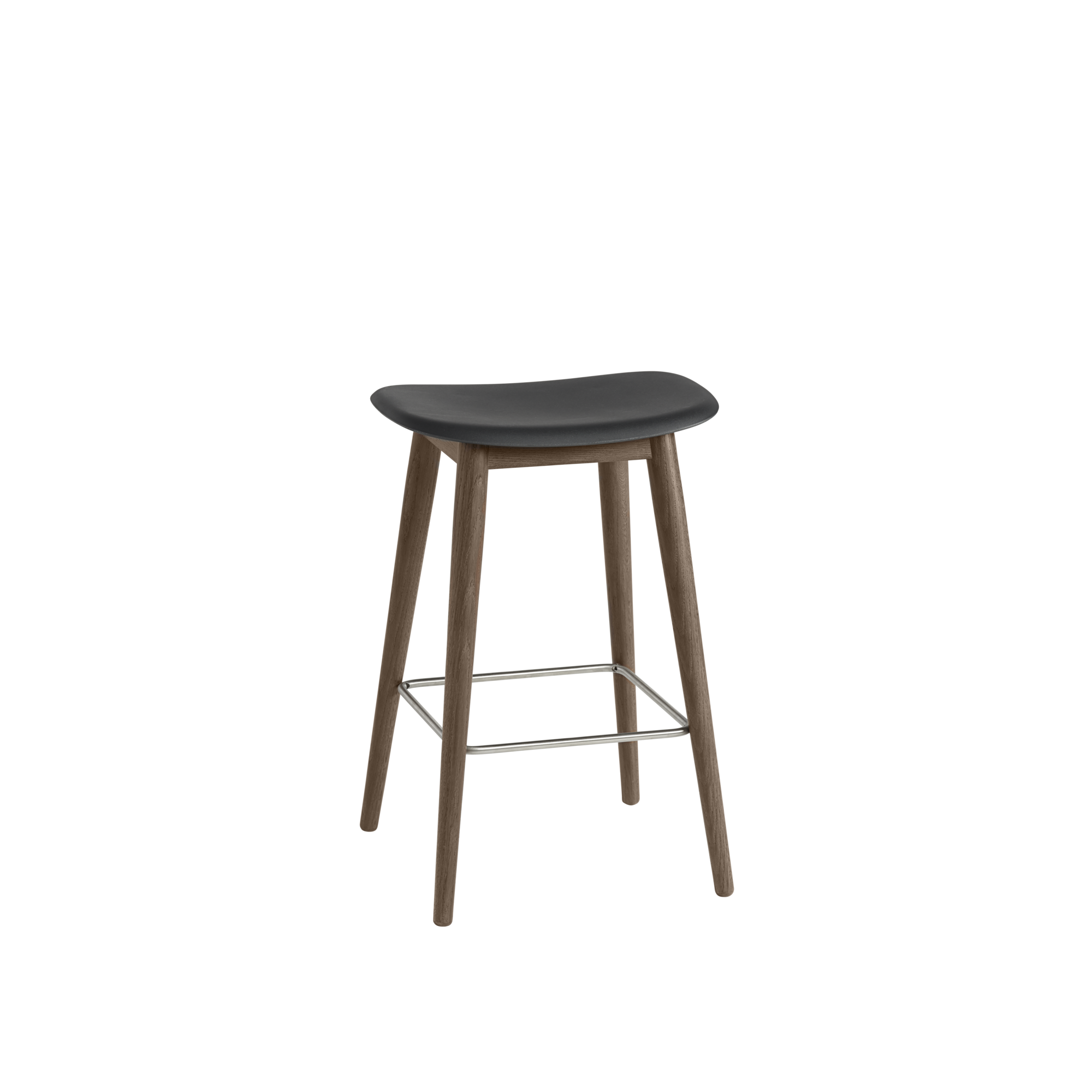 Fiber Counter Stool Wood Base - 65 cm / 25.6"