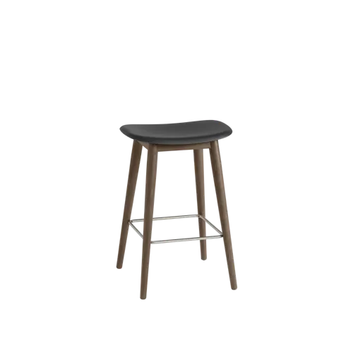 Fiber Counter Stool Wood Base - 65 cm / 25.6"