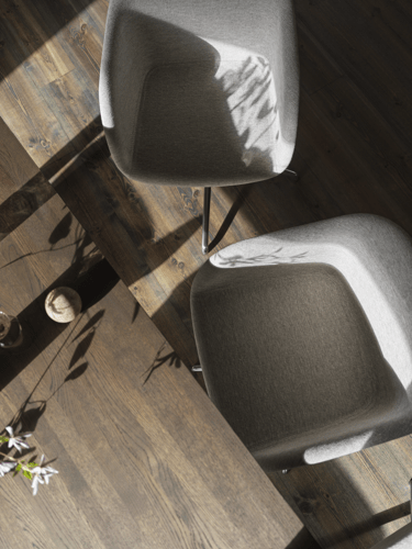 Fiber Armchair Swivel Chrome/Clay 12, 70/70 Smoked Oak