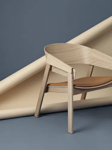 Cover Lounge Chair in Oak/Cognac Refine Leather