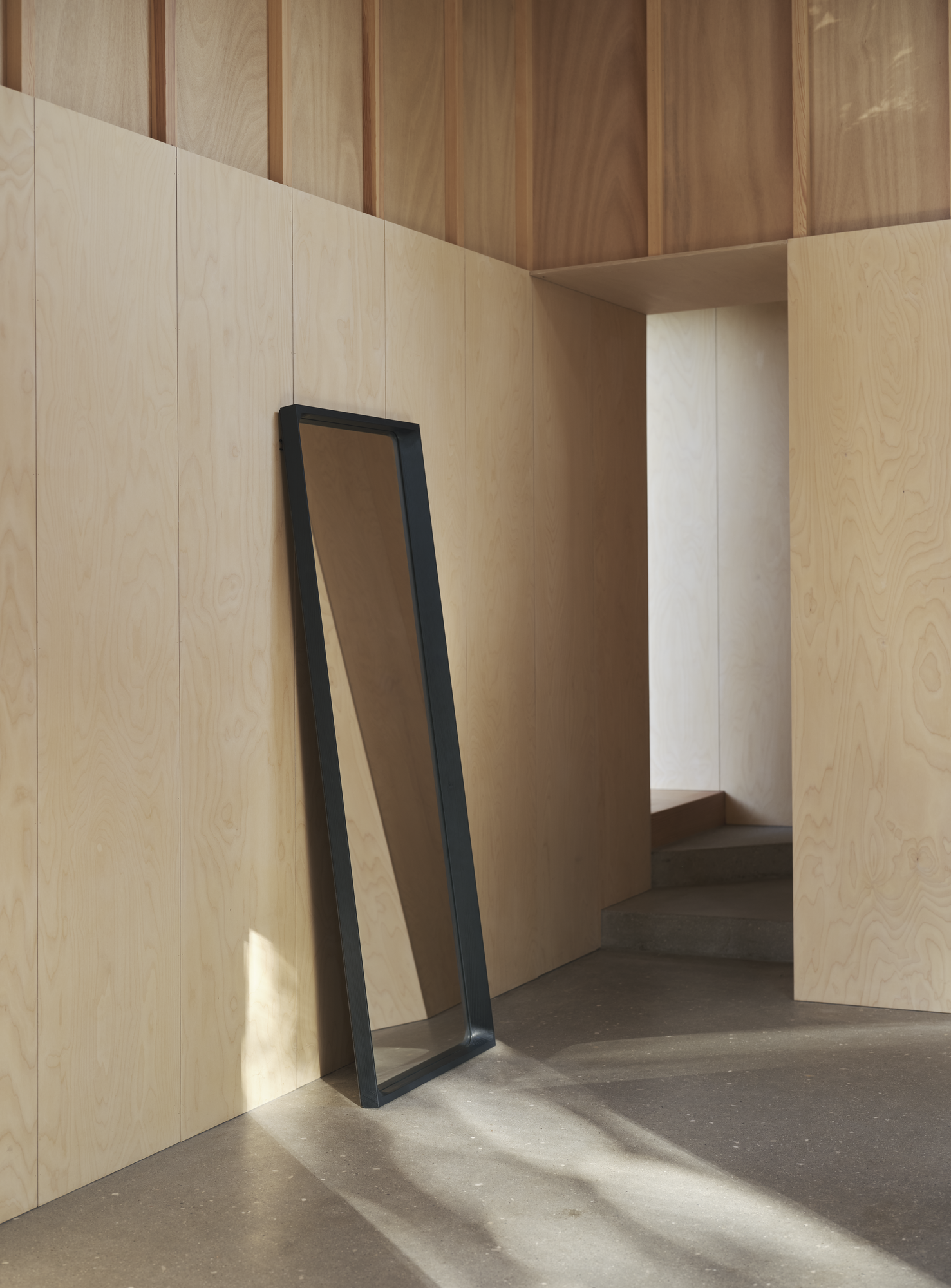 Arced Mirror in Midnight Blue