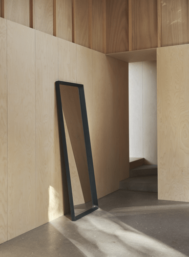 Arced Mirror in Midnight Blue