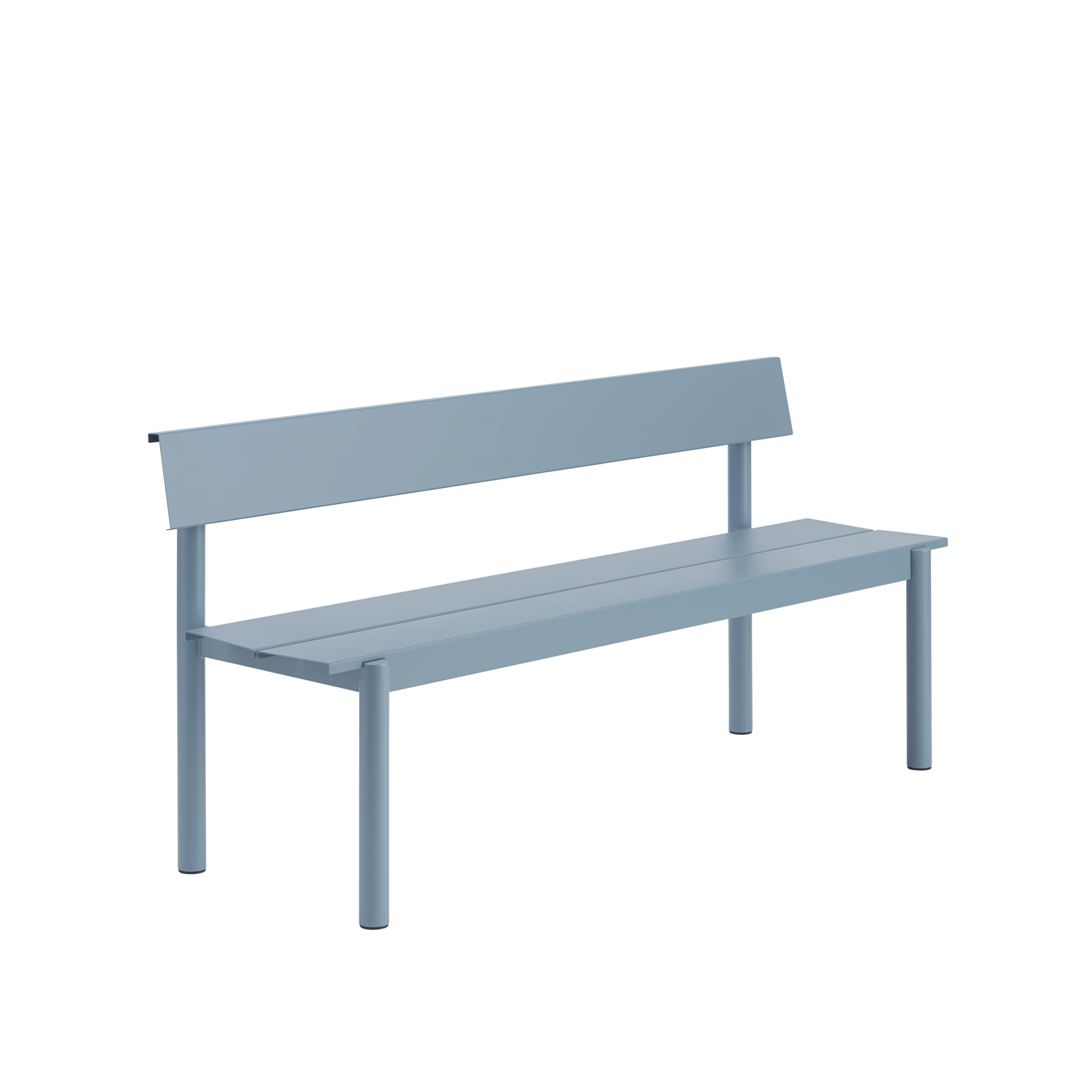 Linear Steel Bench w. Backrest