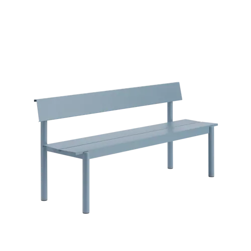 Linear Steel Bench w. Backrest