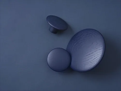 Dots Wood in Midnight Blue