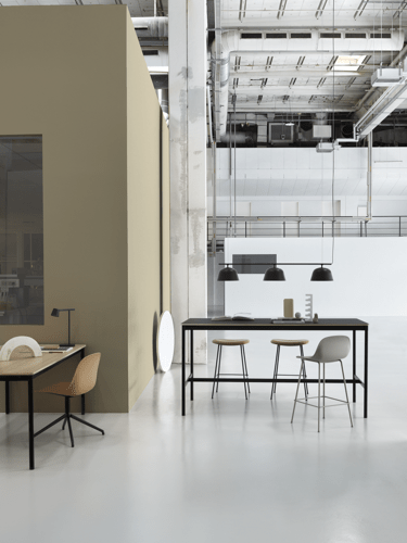 Base High Table Black/Plywood/Black, Ambit Rail Lamp Black, Fiber Bar Tube Base Dusty Green, Fiber Bar Tube Base Ochre/Black, Base Table Oak/Black, Fiber Side Swivel Base Ochre/Black