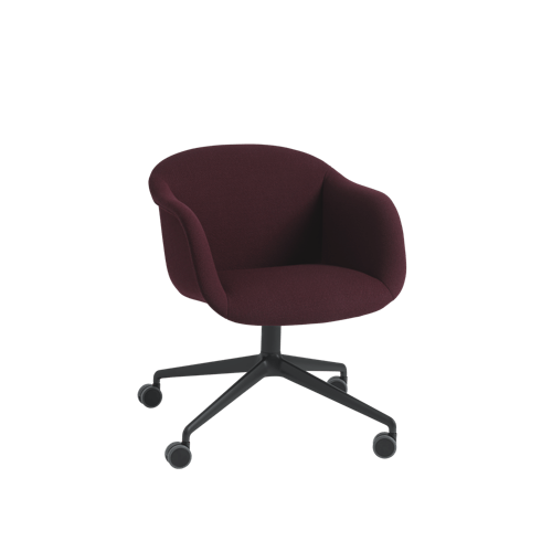 Fiber Soft Armchair Swivel Base w. Castors