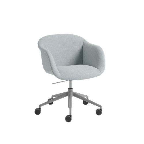 Fiber Soft Armchair Swivel Base w. Gas Lift, Castors and Tilt
