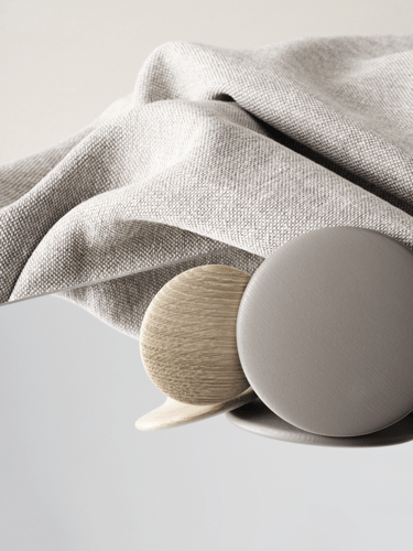 Dots Wood in Taupe & Oak