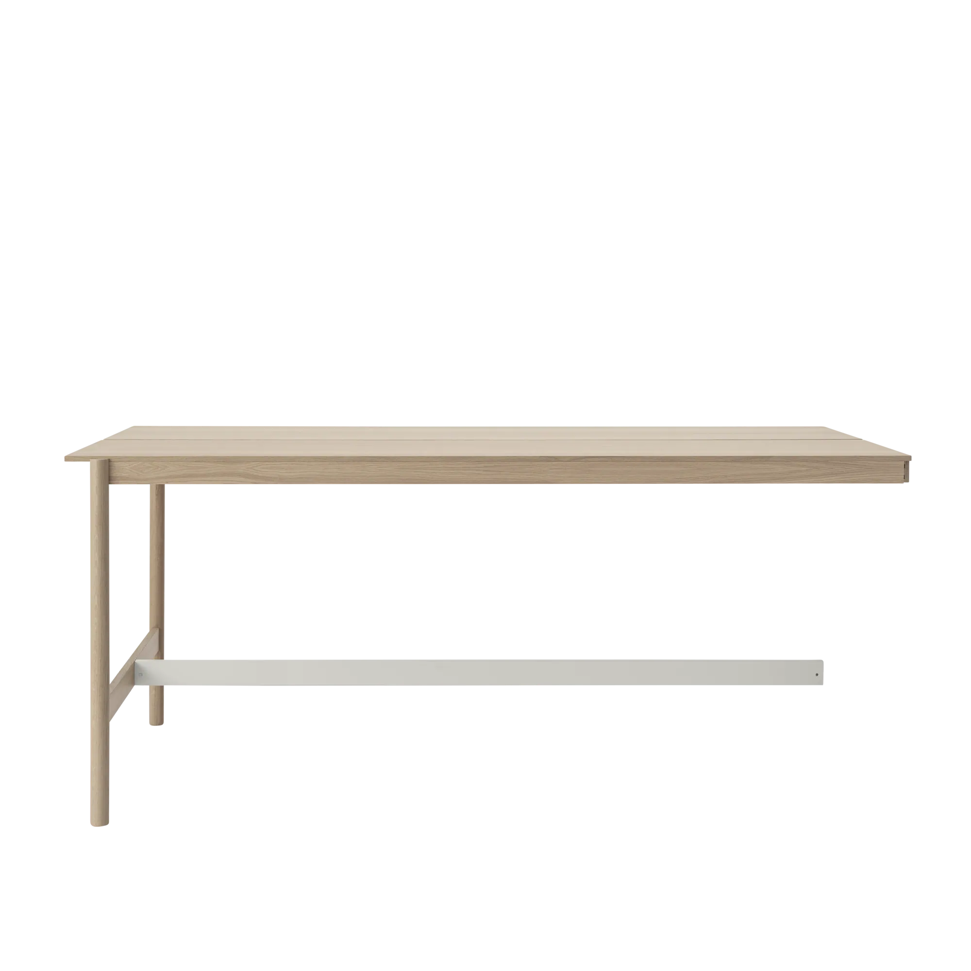 Linear System High Table End Module 110x240 / H105 cm in Oak Veneer/Oak