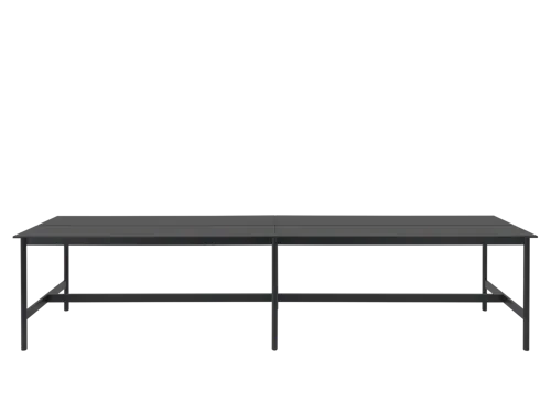 Linear System High Table Config. 2 / H105 cm in Black Nanolaminate/Black