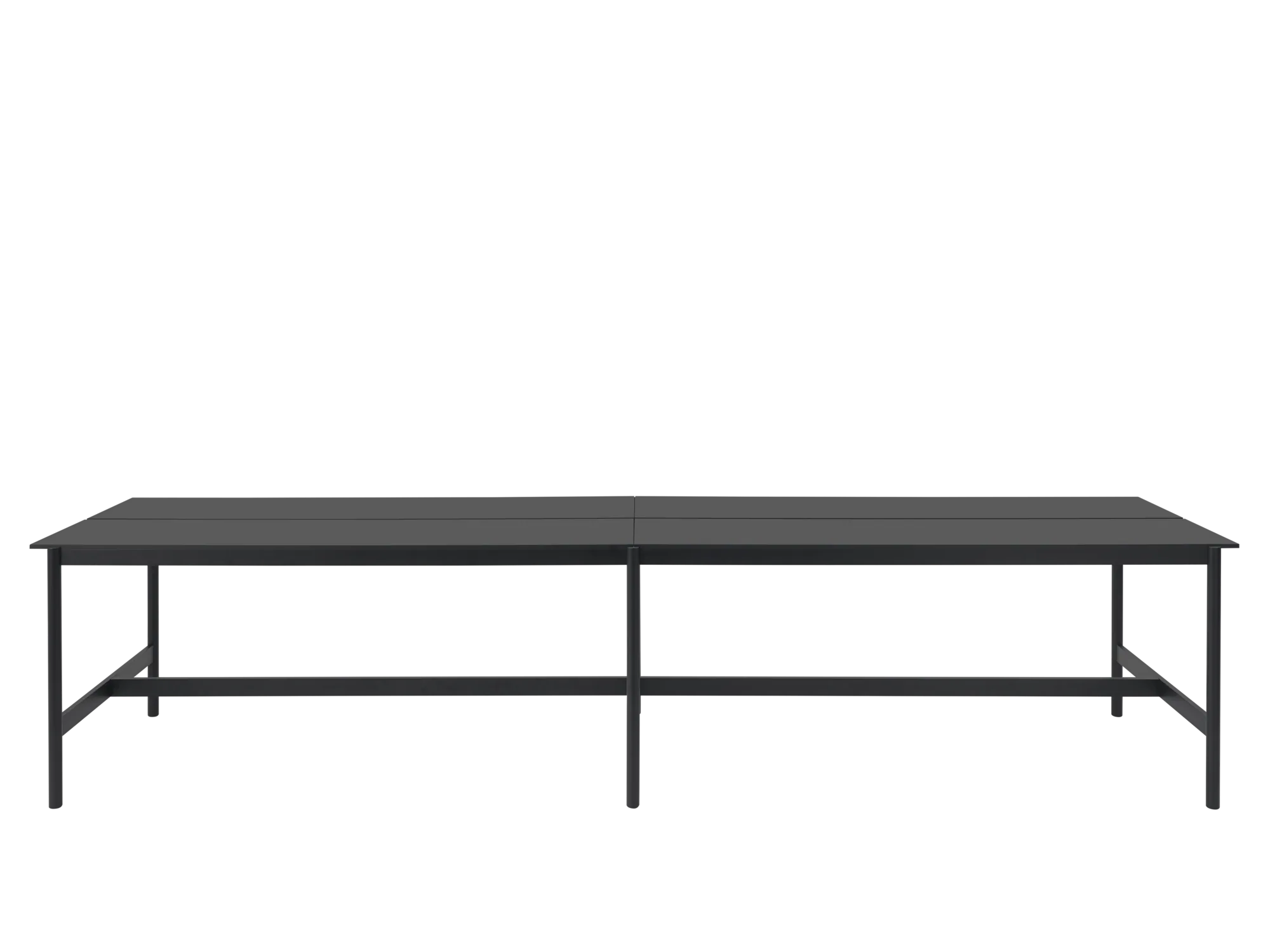 Linear System High Table Config. 2 / H105 cm in Black Nanolaminate/Black
