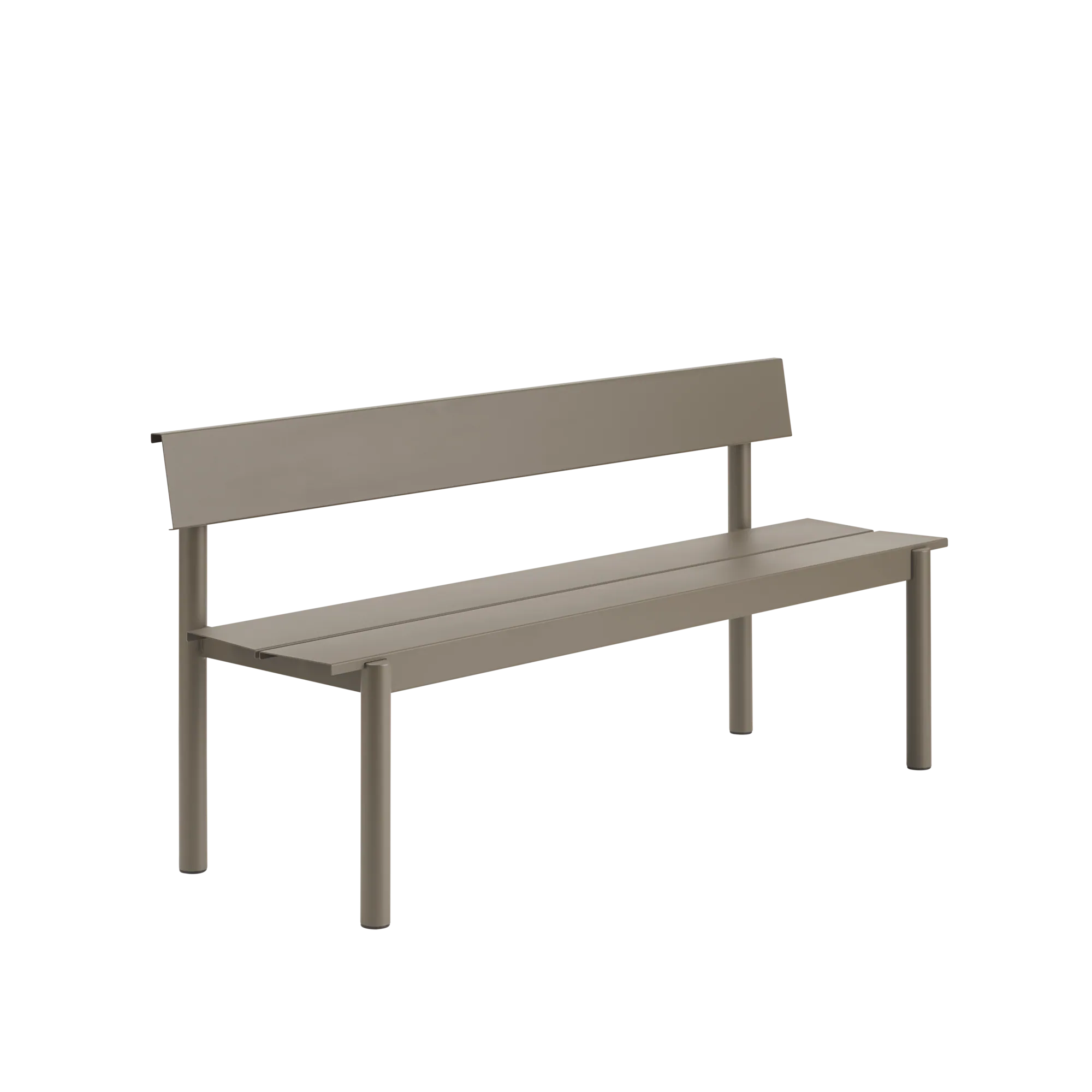 Linear Steel Bench w. Backrest