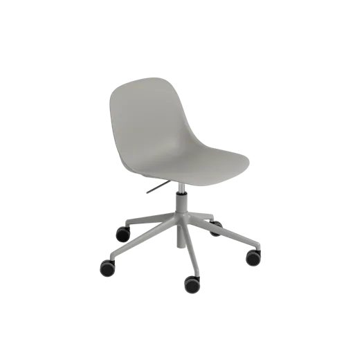 Fiber Side Chair Swivel Base w. Gas Lift and Castors