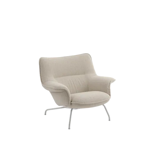 Packshot image of Muuto Doze Lounge Chair Low Back Tube Base in Hearth
