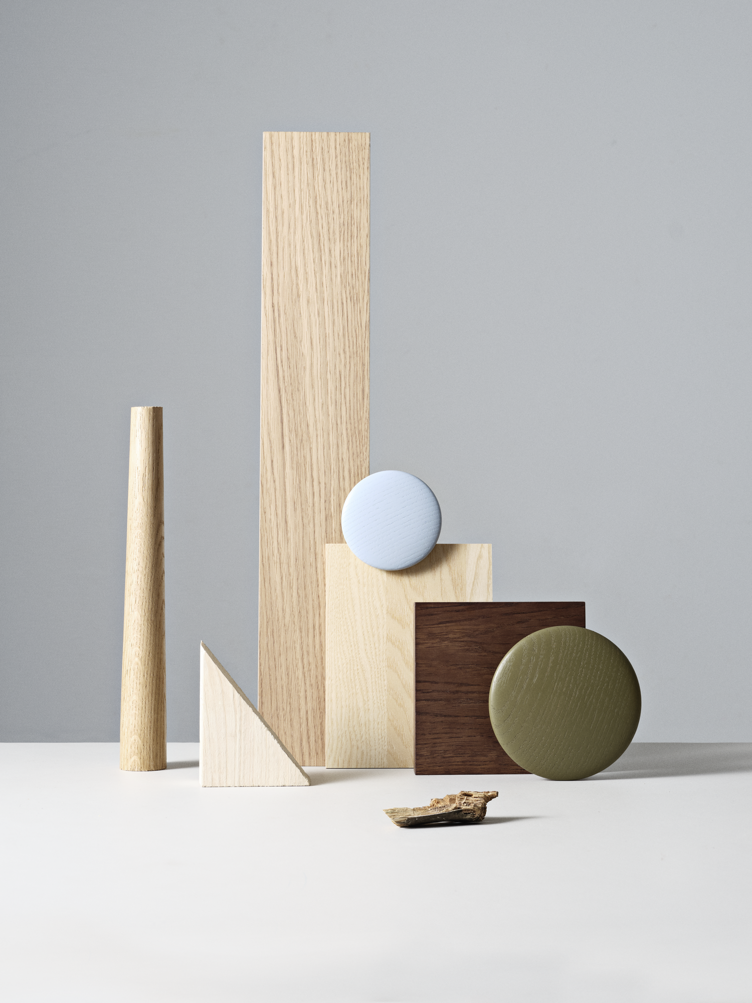 Dots Wood Light Blue & Brown Green