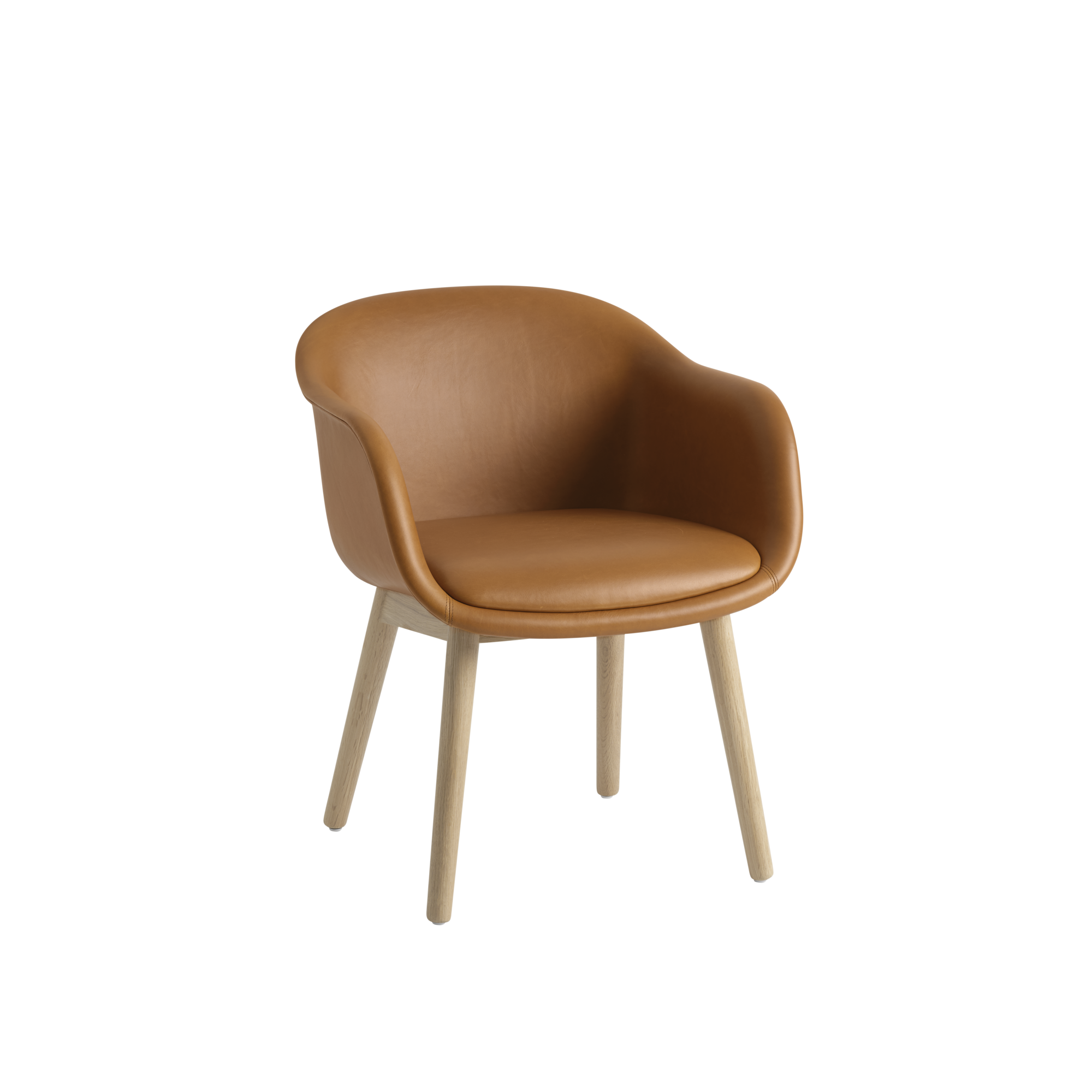 Fiber Conference Armchair Wood Base