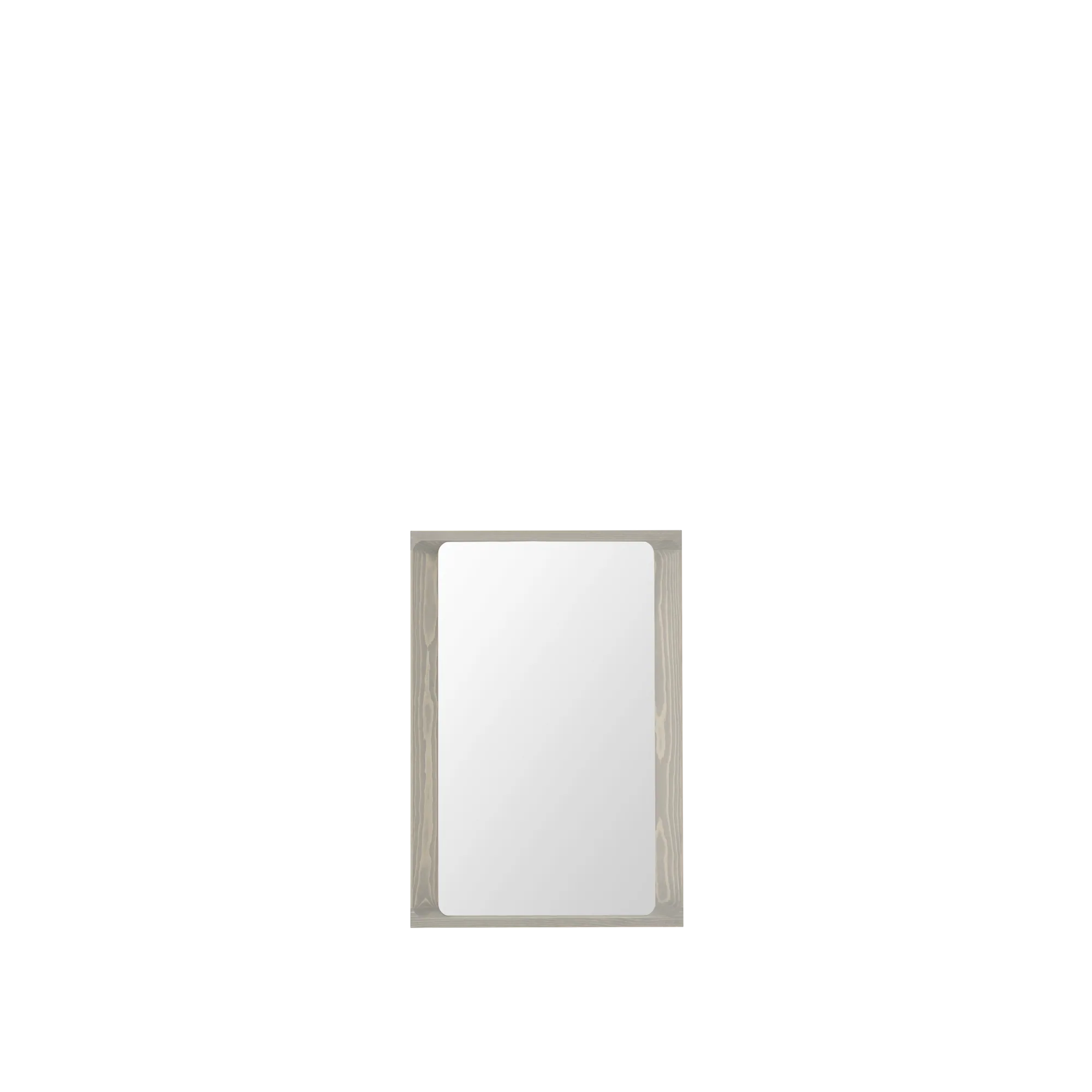 Arced Mirror 80x55 cm in Light Grey