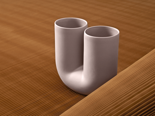 Kink Vase in Dusty Lilac