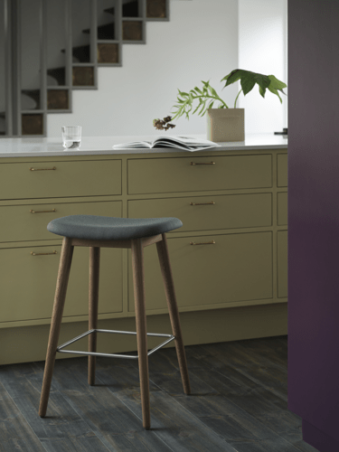 Fiber Counter Stool Wood Base - 65 cm / 25.6"