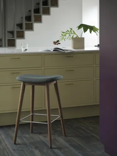 Fiber Counter Stool Wood Base - 65 cm / 25.6"
