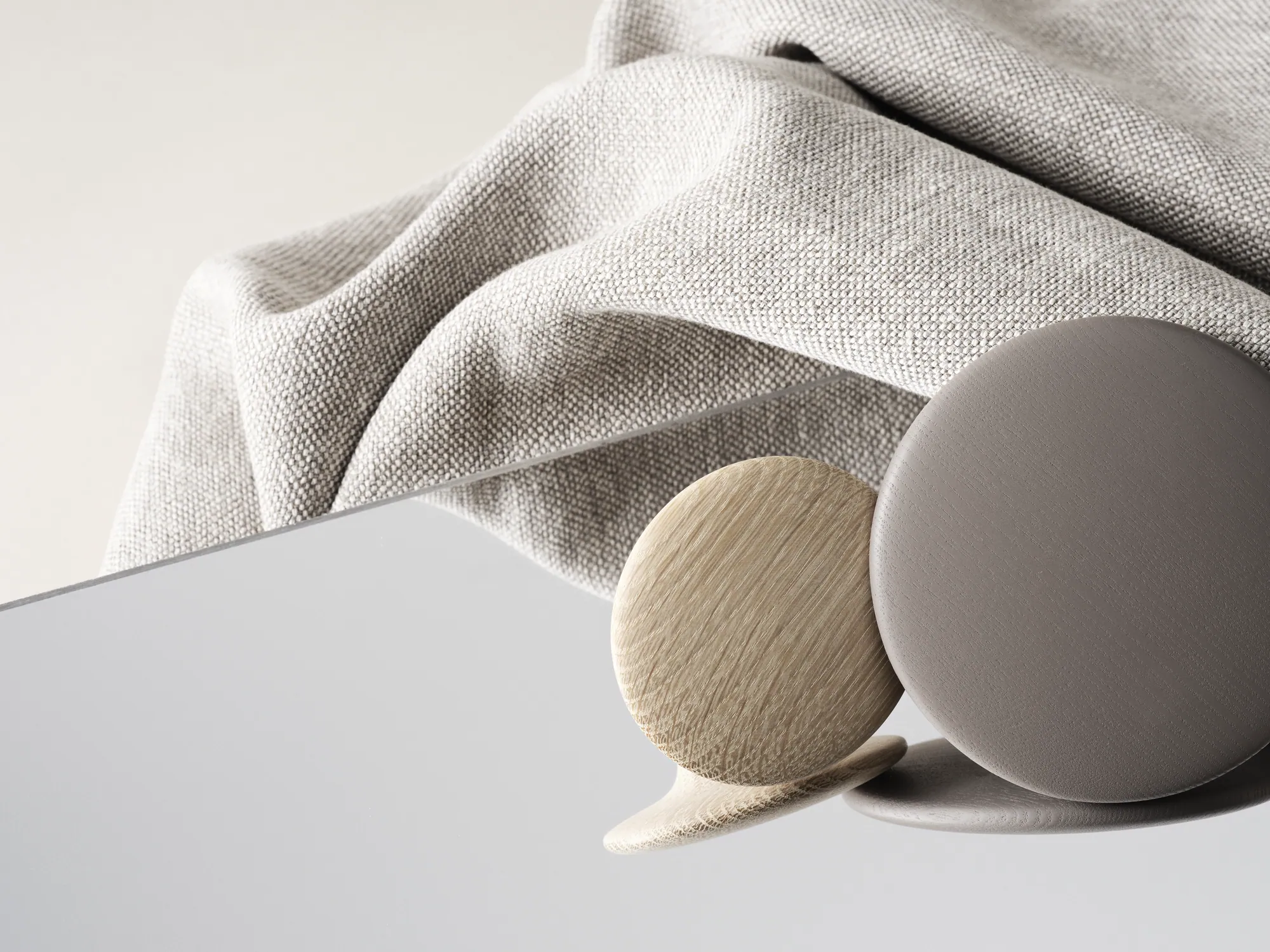 Dots Wood in Taupe & Oak