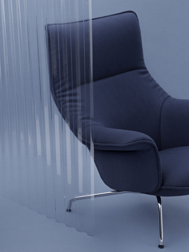 Doze Lounge Chair High Back Tube Base