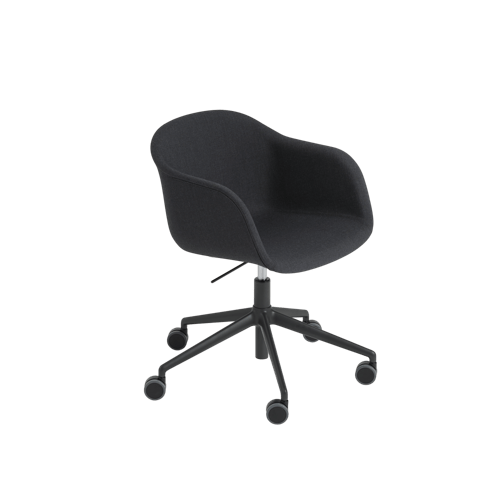 Fiber Armchair Swivel Base w. Gas Lift and Castors