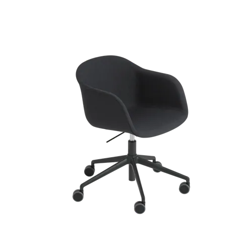 Fiber Armchair Swivel Base w. Gas Lift and Castors