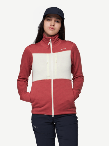 Devold - Egga Grid Merino Jakke Dame - Medium - Hvit