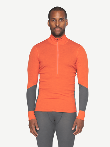 Devold - Wool Mesh 190 Zip Neck Herre - Large - Oransje