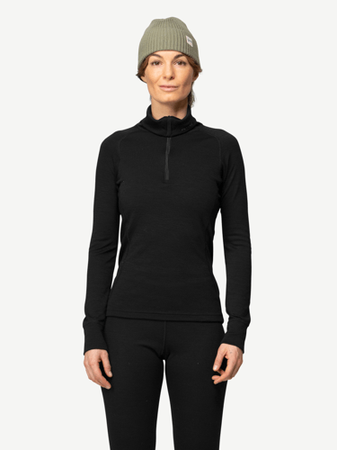 Devold - Duo Active Merino 205 Zip Neck Dame - Medium - Svart