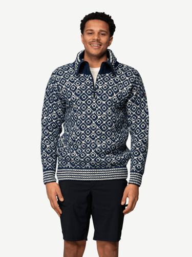 Devold - Svalbard Wool Zip Neck - Large - Blå