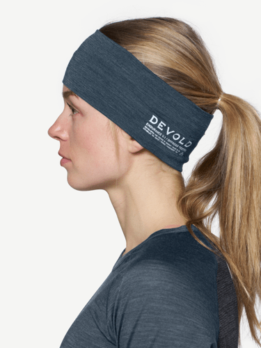 Devold - Endurance Merino Light Headband - Medium - Bl&aring;