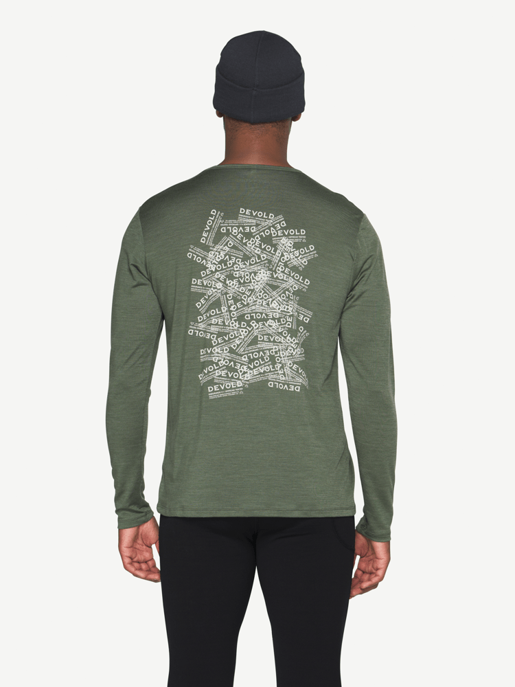Devold - Active Stamp Long Sleeves Herre - Large - Grønn