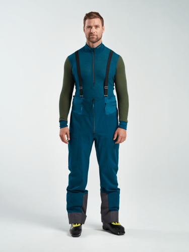 Devold - Trollkyrkja Wool Shell Bib Pants Herre - Large - Blå