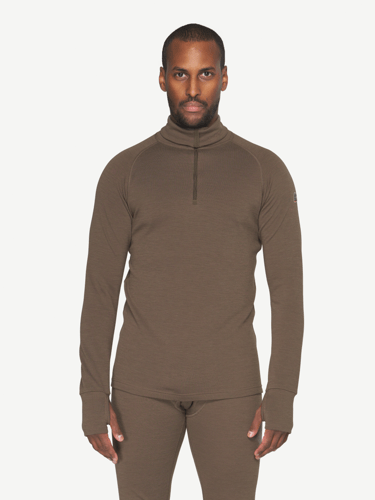 Devold - Expedition Merino 235 Zip Neck Herre - Large - Brun