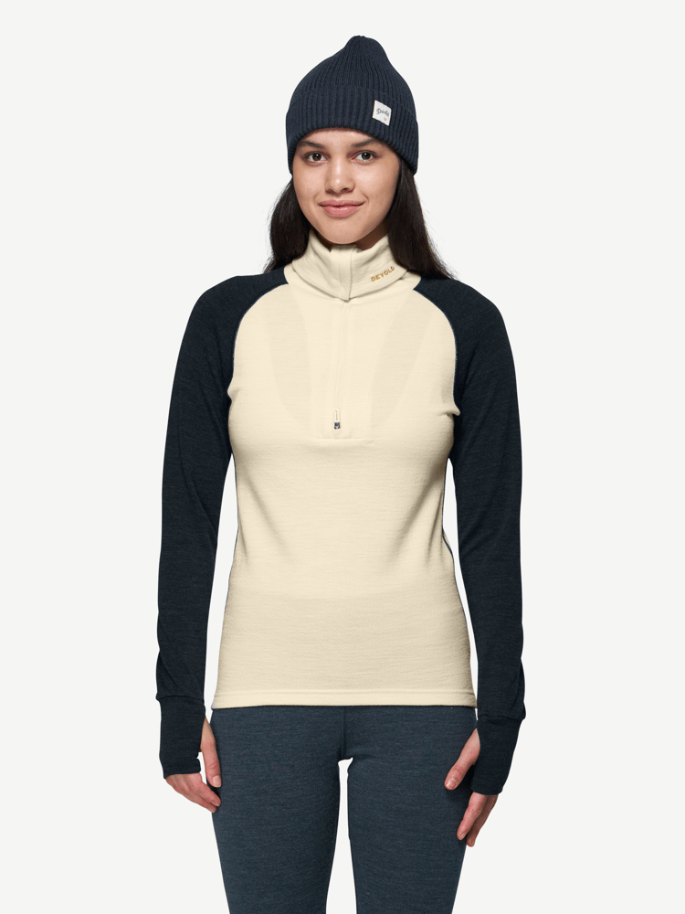Devold - Expedition Merino Silk Zip Dame - XL - Blå