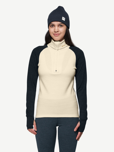 Devold - Expedition Merino Silk Zip Dame - Medium - Blå