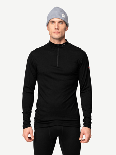 Devold - Breeze Merino 150 Zip Neck Herre - Large - Svart