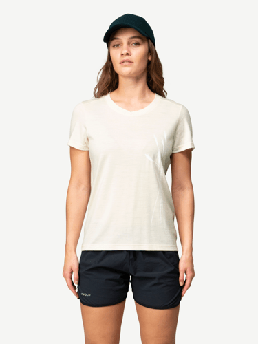 Devold - Premium Oats T-skjorte Dame - Medium - Hvit