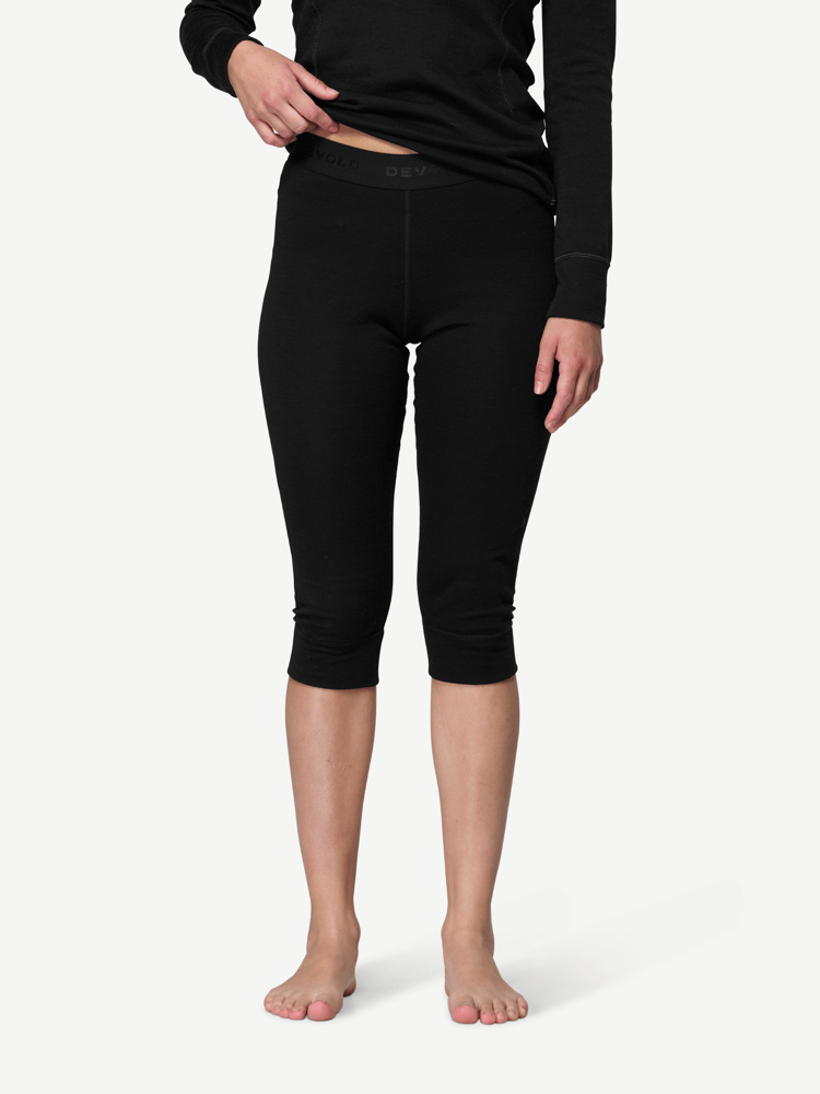 Devold - Duo Active Merino 205 3/4 Stilongs Dame - XXL - Svart
