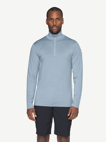 Devold - Breeze Plus Merino 200 Zip Neck Herre - Medium - Blå