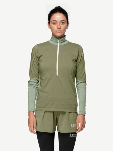 Devold - Endurance Merino Cover Zip Dame - Medium - Grønn