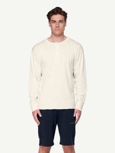 Devold - Archive Henley Long Sleeves - Medium - Hvit