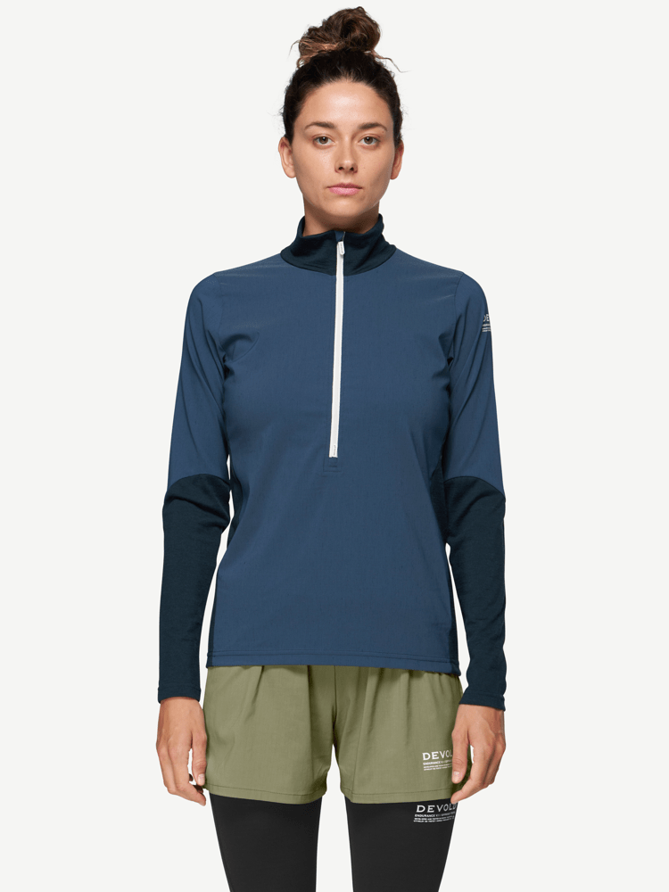 Devold - Endurance Merino Cover Zip Dame - XL - Blå