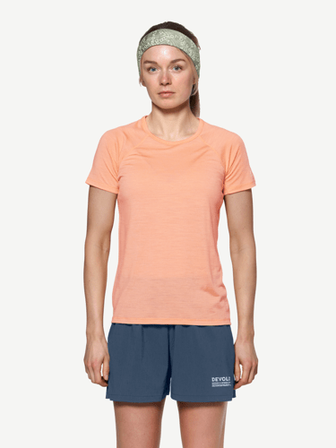 Devold - Endurance Merino 130 T-skjorte Dame - Medium - Oransje