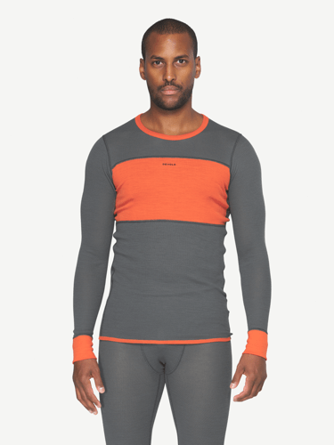 Devold - Wool Mesh 190 Ulltrøye Herre - Large - Oransje